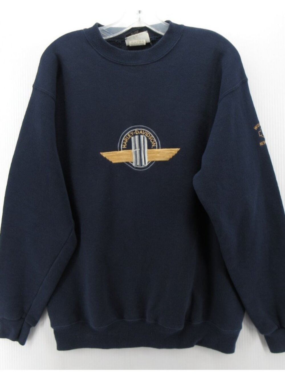 VINTAGE Harley Davidson Sweatshirt Medium Woodstock New York Lee Moto *